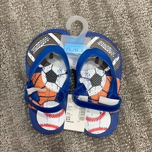 Brand New NWB Sport Balls Print FlipFlops